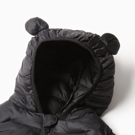 Warm vest of children, black color, height 92-98 cm-1