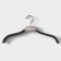 Shoulders - LADOM clothing hangers with anti -slip silicone insert, 39 × 1.2 × 19 cm, 3 pcs, black color