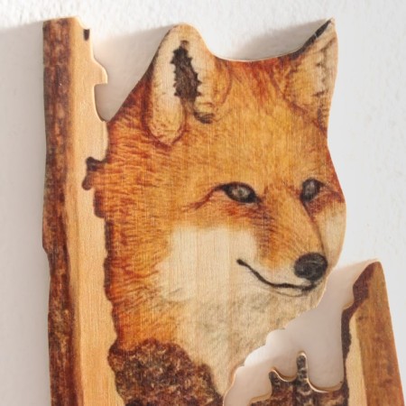 Panel interior tree "Fox" 12x0.7x19 cm-2