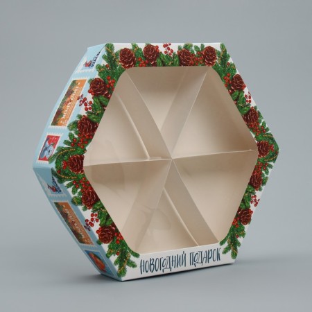 Folding box "New Year's gift", 23 x 23x 4 cm, New Year-3