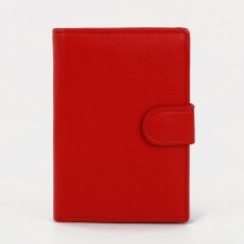 Cover 3 in 1, for auto documents, passports, bills, pockets for cards, for coins, red color