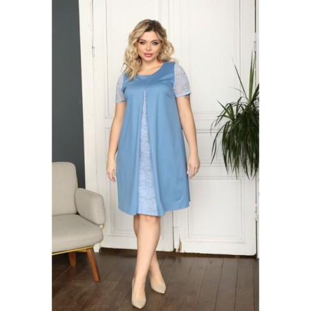 Women's dress, size 56, blue color-11