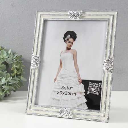 Photo frame 2033 20x25 cm "Glaze" plastic, col. silver-1