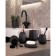 Axentia Chicago dispenser for liquid soap from black dolomite, Ø 8.5, 17.8 cm volume 330 ml