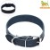 Collar of two-layer leather on suede, 3.5 cm, osh 41-51 cm, black