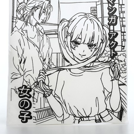 Bag Schoper for coloring "Anime Girl", 35x40 cm, spanbond-5