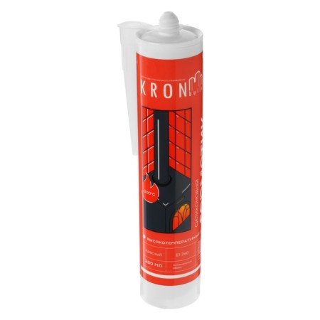 Kronbuild sealant, silicone, high -temperature, red, 300 ml