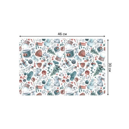A set of napkins for setting the table “Cozy Winter”, rectangular, rounded edges, size 30x46 cm, 4 pcs-2