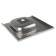 Kitchen sink "Vladiks", invoice, without siphon, 60x60 cm, right, stainless steel 0.4 mm