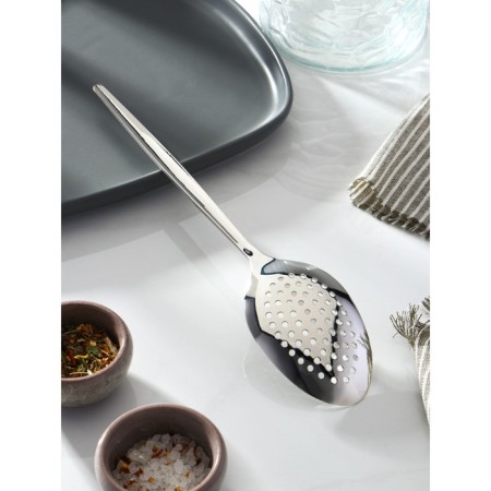 Spoon for removing foam, 27 cm, thickness 2.5 mm, silver color-1