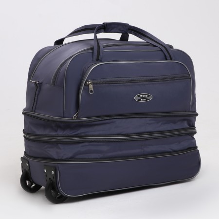 Road bag on wheels, a lightning department, with an increase, an outer pocket, the color is gray-2