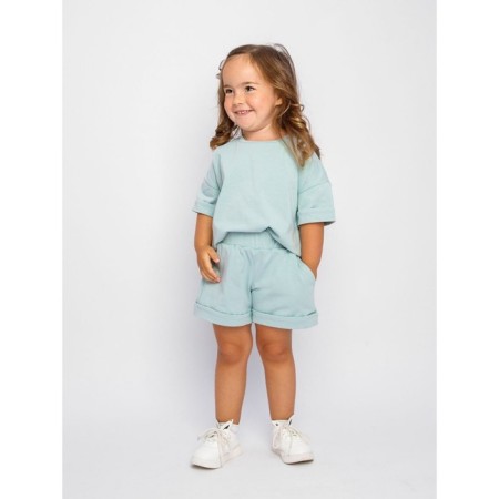 Children's jump (T-shirt, shorts), height 98-104 cm, mint color-8