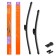 Airline wiper brushes, frameless 2 pcs, 3 types, 650/500 mm