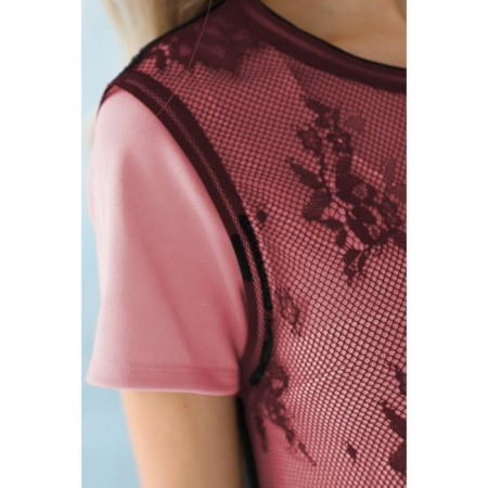 Women's dress, size 48, coral color, black-6