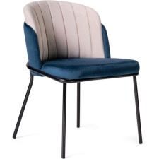 Shylim Metal/velor stool/velor, black/blue 54x60x76 cm