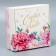 Gift folding box, packaging, "flowers", 17 x 17 x 7 cm