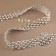 Beads on threads, flat, 14 mm, 9 ± 1 m, silver color