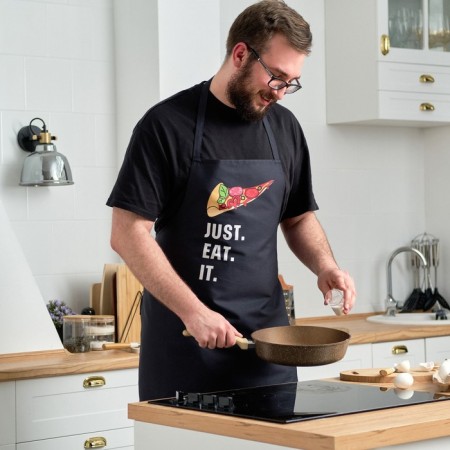 Apron Ethel Just Eat Its 73x71 cm, 100% cotton, sarzha 190 g/m2-1