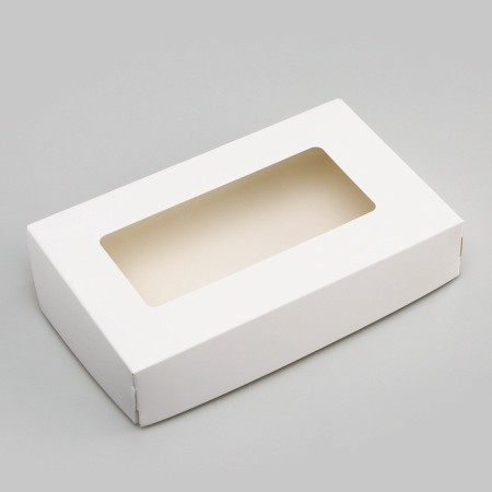 Container for removal, with a window, white, 20 x 12 x 4 cm-4