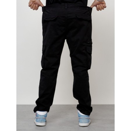 Cargo jeans men, size 54, black color-3