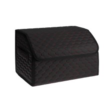 Organizer COFR in the trunk of the Lion car, eco-leather, honeycomb, 50 × 30 × 30 cm, black and red