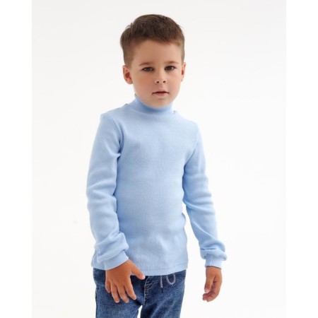 School turtleneck for children, blue color, height 128-2