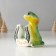 Souvenir ceramics "Green cobra with horseshoe - good luck" 4.5x7x8 cm