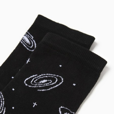 Women's socks minku "Cosmos", black color, size 38-39 (25 cm)-1