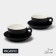 Keramic Tea Magistro Matt Black, 4 items: a cup 210 ml, 2 pcs, a saucer d = 14 cm, 2 pcs