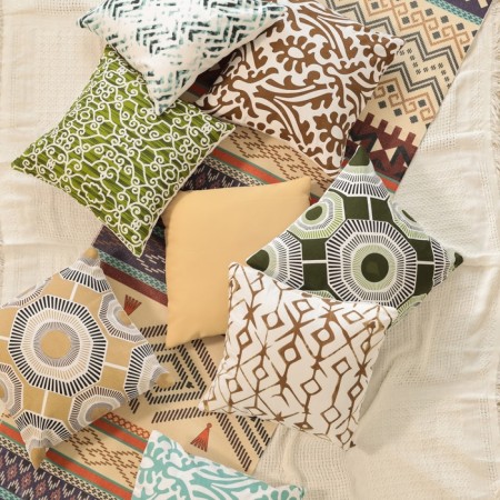 Decorative pillowcase 40x40 cm, Circle Beige, 100% cotton-1