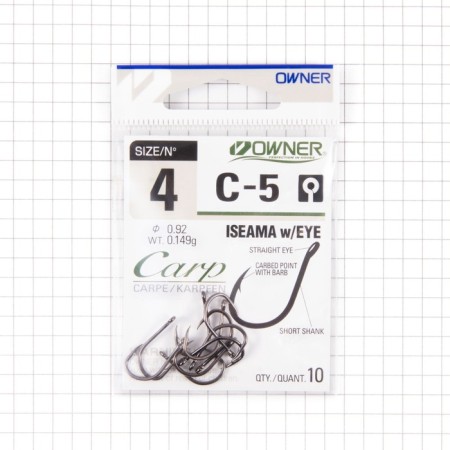 Hook Owner Isaama W/Eye BC No. 4, 10 pcs