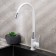 Kitchen mixer "RMS" SL123W-016F-1, flexible spout, single-leaf, white/chromium
