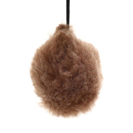 Complex for cats with a claw, corner, 55 x 55 x 130.5 cm, fur, jute, brown-3
