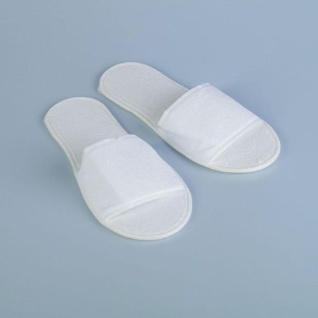 Slopels are disposable, terry, cotton, white