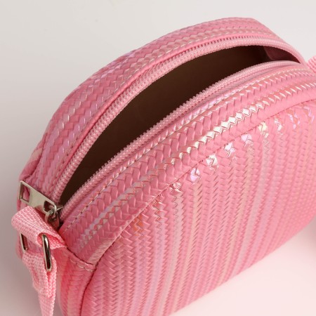 Bag's bag with a zipper, bright pink color-2