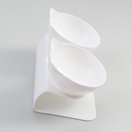 Plastic bowls on a white stand 27.5 x 14 x 15 cm white-2