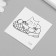 Tattoo on the body Black "Cat in a slipper" 6x6 cm