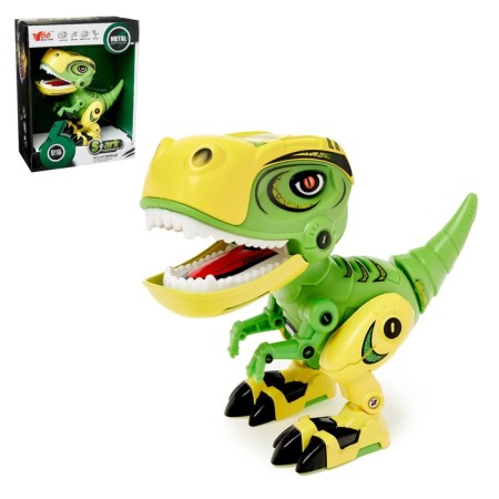 Robot dinosaur "Mini -Zavrik", interactive: reacts to touches, sound, light, batteries, mix color