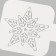 Plastic stencil "New Year's star", size 9x9 cm