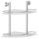 Corner shelf is bunk, width 28 cm, matte glass, chrome