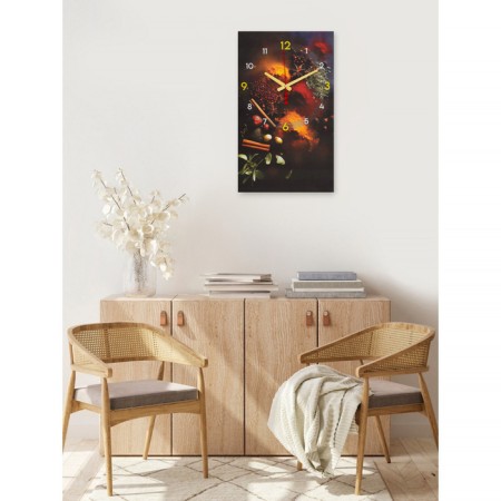 Carty clock wall-mounted interior "berries and spices", silent, 35 x 60 cm-1