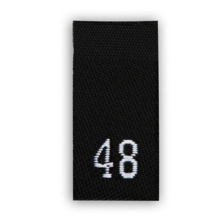 Textile strip “48”, 4.6 x 1.1 cm, black color-2