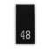 Textile strip “48”, 4.6 x 1.1 cm, black color