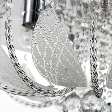 Svetogor chandelier "Drops" 5x60W E27 LED lighting chrome 50x50cm-9
