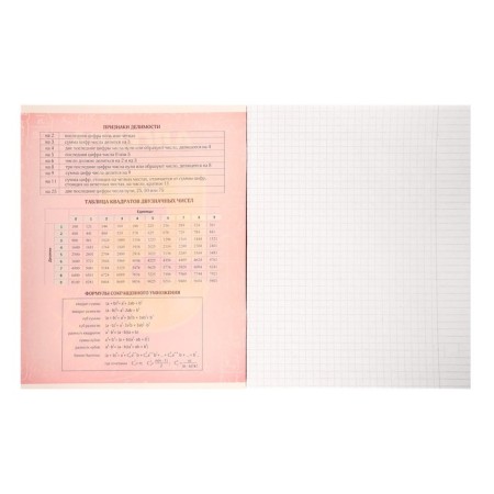Substantial notebook Calligrata "3D", 48 sheets in the algebra cage, with reference material, covered cardboard, unit No. 2, whiteness 75% (gray sheets)-1