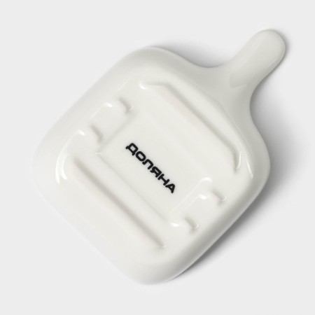 Ceramic sauce with the handle of the frying pan, 50 ml, 10.5 × 7.2 cm, white color-5