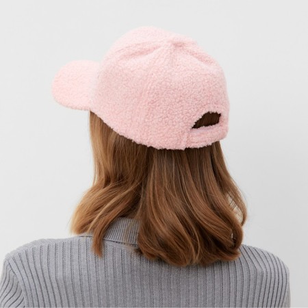 Basebolka Women's warm minku lamb, size 56-58, pink color-2