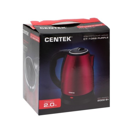 Electric kettle Centek CT-1068, metal, 2 l, 2000 watts, purple-6