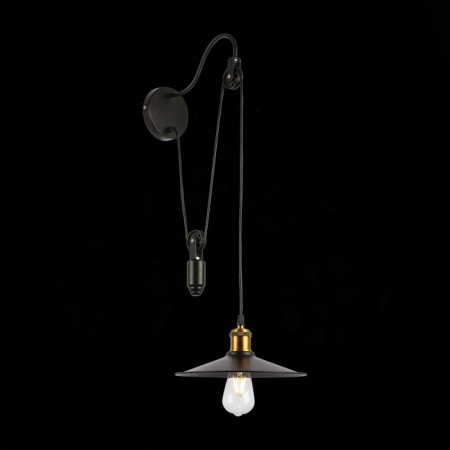 Wall lamp EVOLUCE. Sle120501-01. ESPERAZZA. 1x60 W, E27, 26x50 cm, black color-6