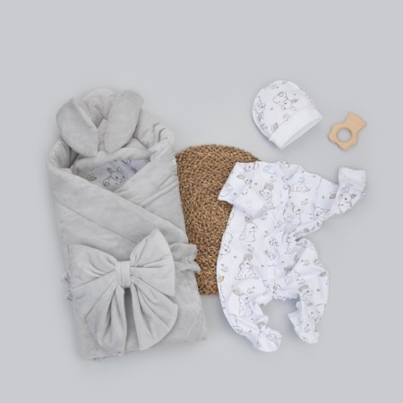 Kinderlitto Rabbits, 4 items, height 50-56 cm, gray-gray